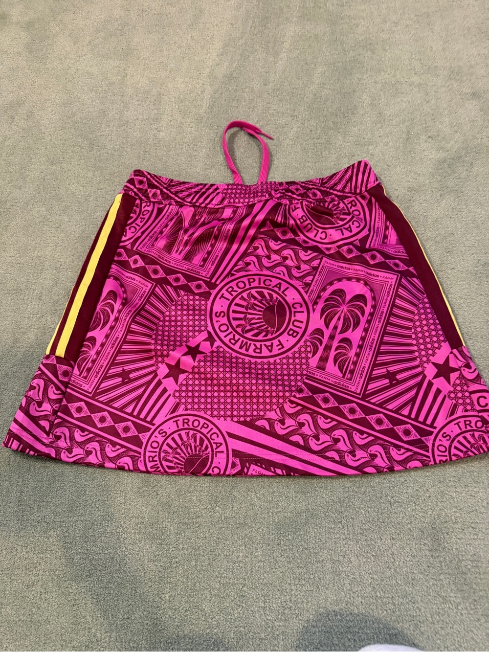Adidas x FARM Rio Tropical Club Print Athletic Mini Skirt - Small - Picture 7 of 7